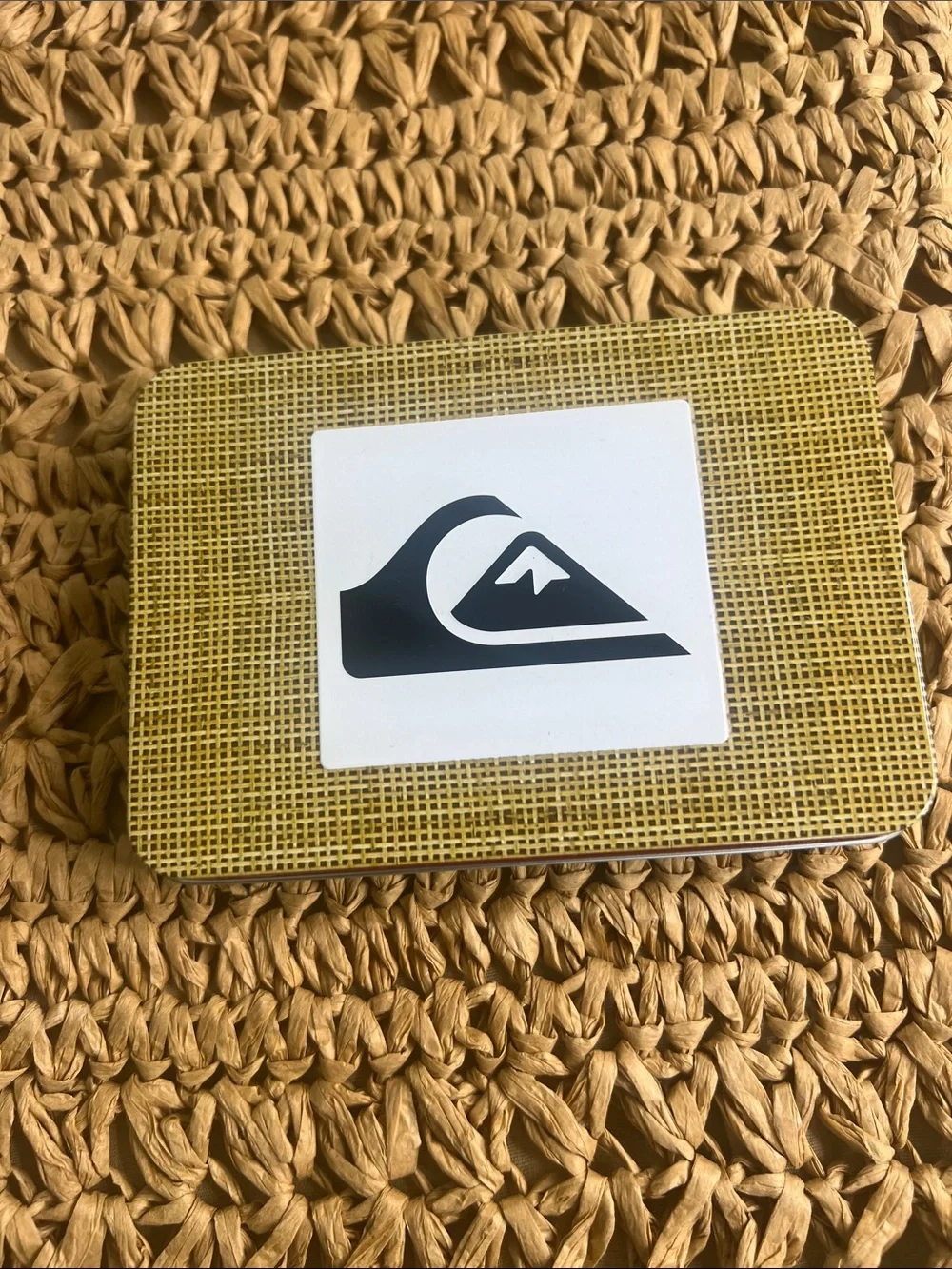 Quiksilver Men’s Blue & White Check Card Holder Wallet